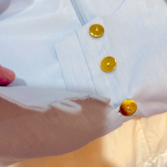 J.Crew NWT Stretch viscose/linen blend button front lined mini dress sz 16 BK977 - Picture 5 of 11